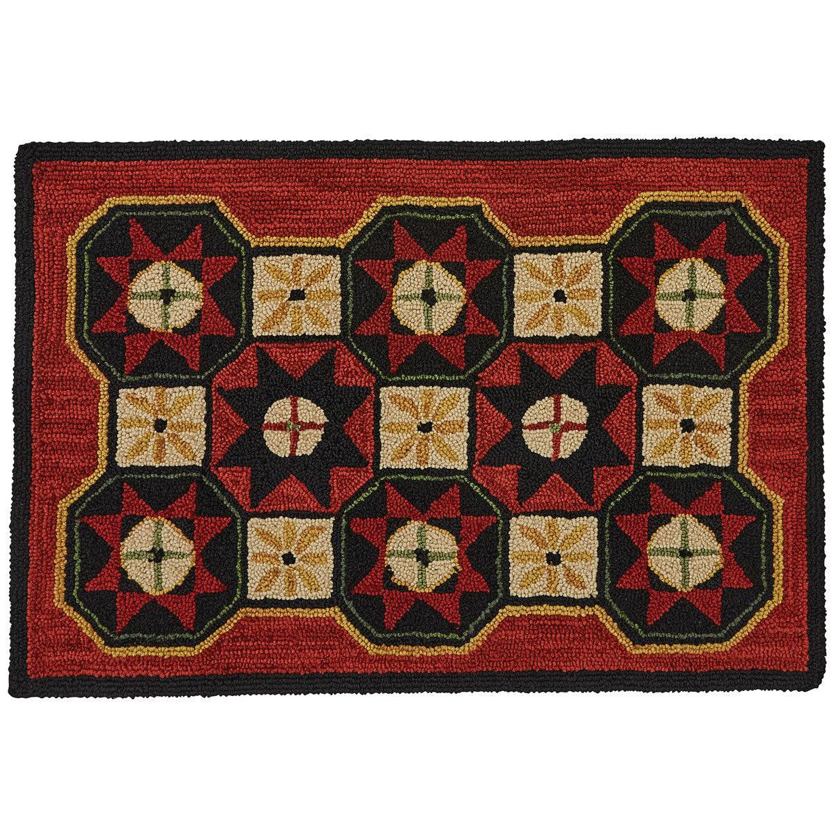 Folk Star Hooked Rug 2 x 3 - Park Designs - The Fox Decor