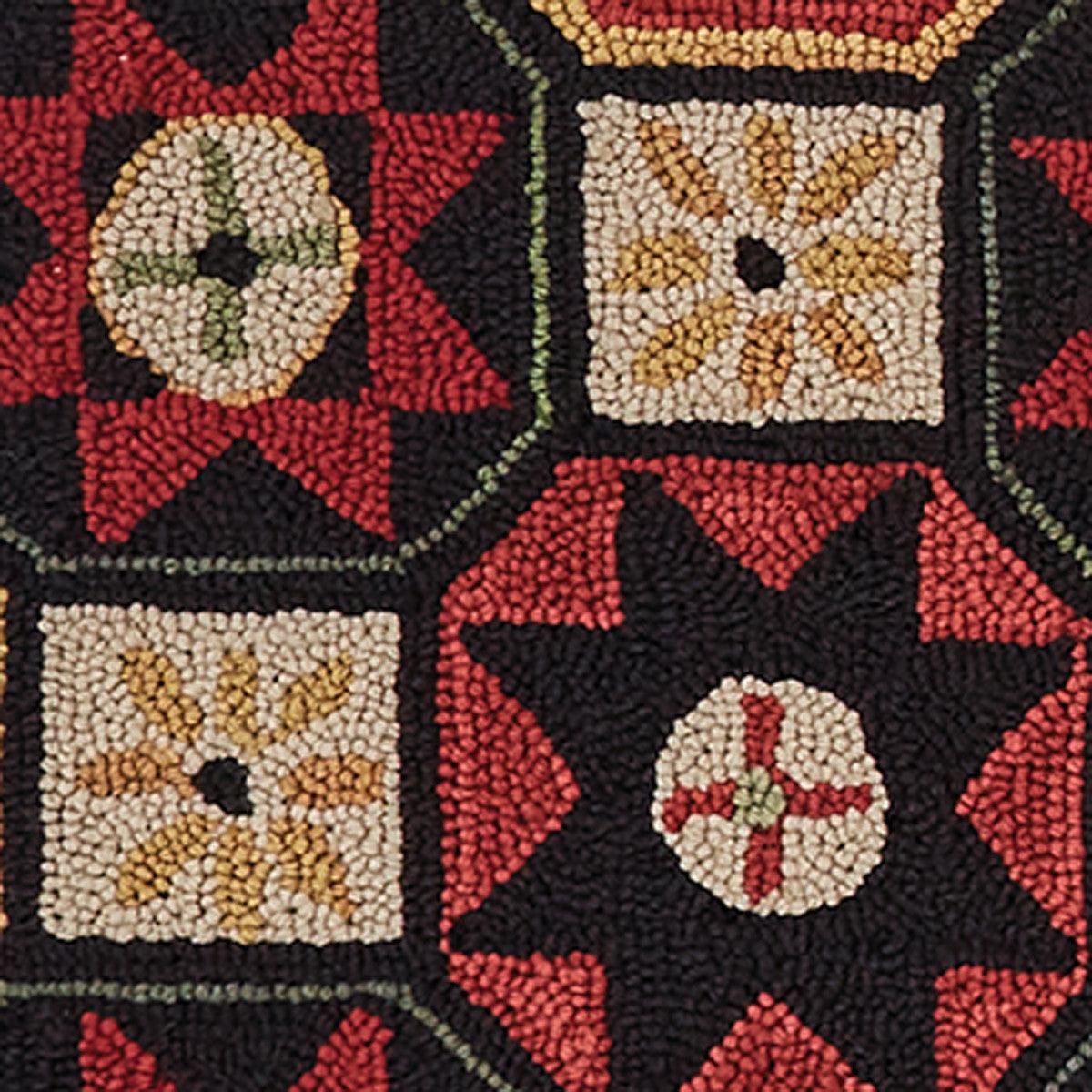 Folk Star Hooked Rug Runner 2 x 6 - Park Designs - The Fox Decor