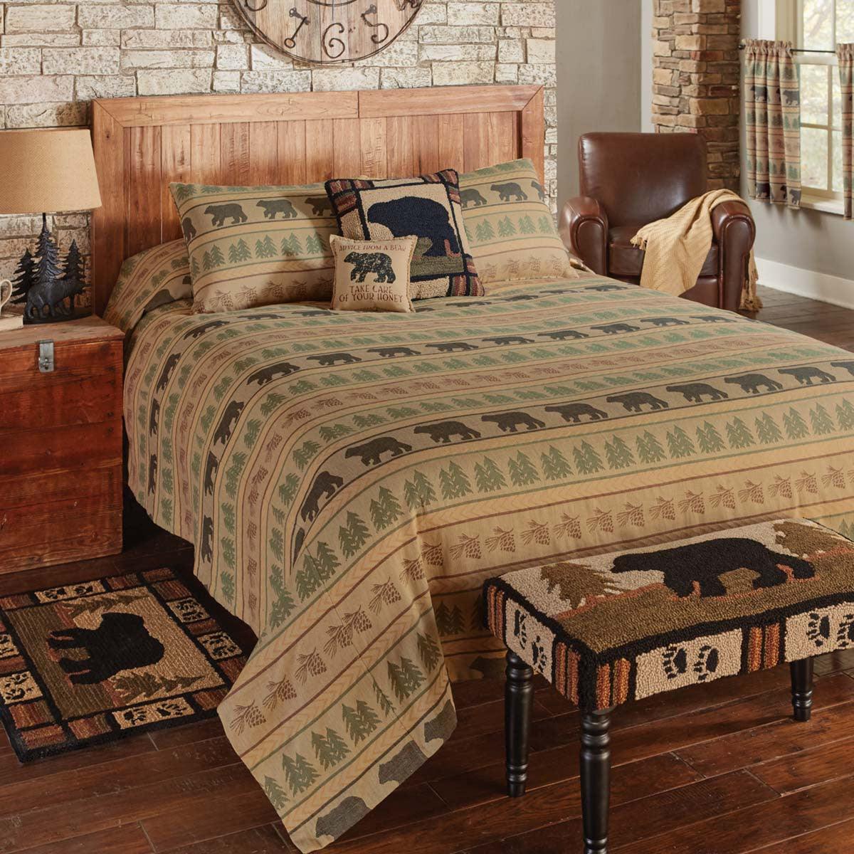 Bear Tracks Queen Bedspread - 94x108 - Park Designs - The Fox Decor