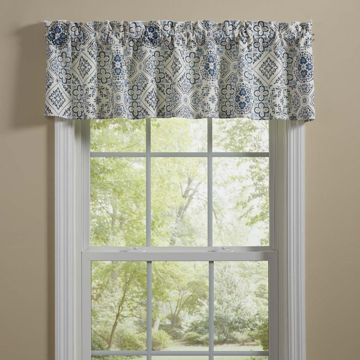 Delft Tile 14" Valance - Lined Park Designs - The Fox Decor