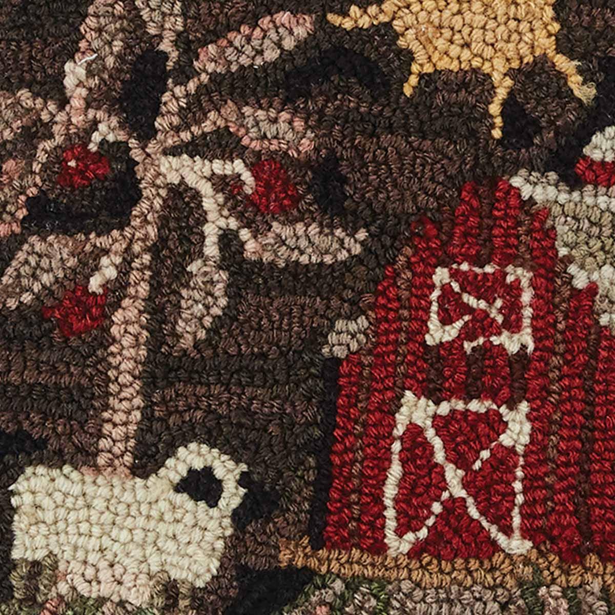 Farm Life Hooked Chair Pad Park Designs - The Fox Decor