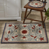 Gray Floral Hooked Rugs - Park Designs - The Fox Decor
