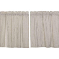 Hatteras Seersucker Blue Ticking Stripe Tier Set of 2 L36xW36 VHC Brands - The Fox Decor