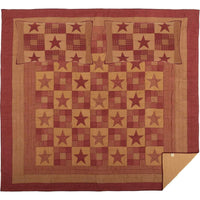 Thumbnail for Ninepatch Star California King Quilt Set; 1-Quilt 130Wx115L w/2 Shams 21x37 VHC Brands full