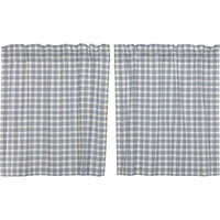 Sawyer Mill Blue Plaid Tier Curtain Set VHC Brands - The Fox Decor