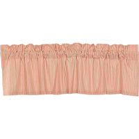 Sawyer Mill Red Ticking Stripe Valance Curtain 16x60 VHC Brands - The Fox Decor