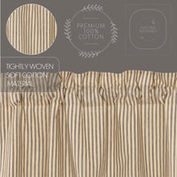 Sawyer Mill Charcoal Ticking Stripe Swag Curtain Set of 2 36x36x16 VHC Brands - The Fox Decor