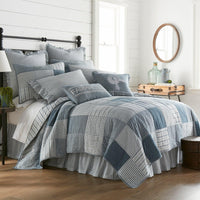 Sawyer Mill Blue Queen Quilt 90Wx90L VHC Brands - The Fox Decor