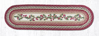 Cranberries Oval Patch Jute Braided Table Runner for Christmas Earth Rugs - The Fox Decor