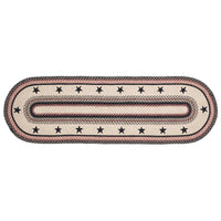 Colonial Star Jute Braided Rug/Runner Oval with Rug Pad 22