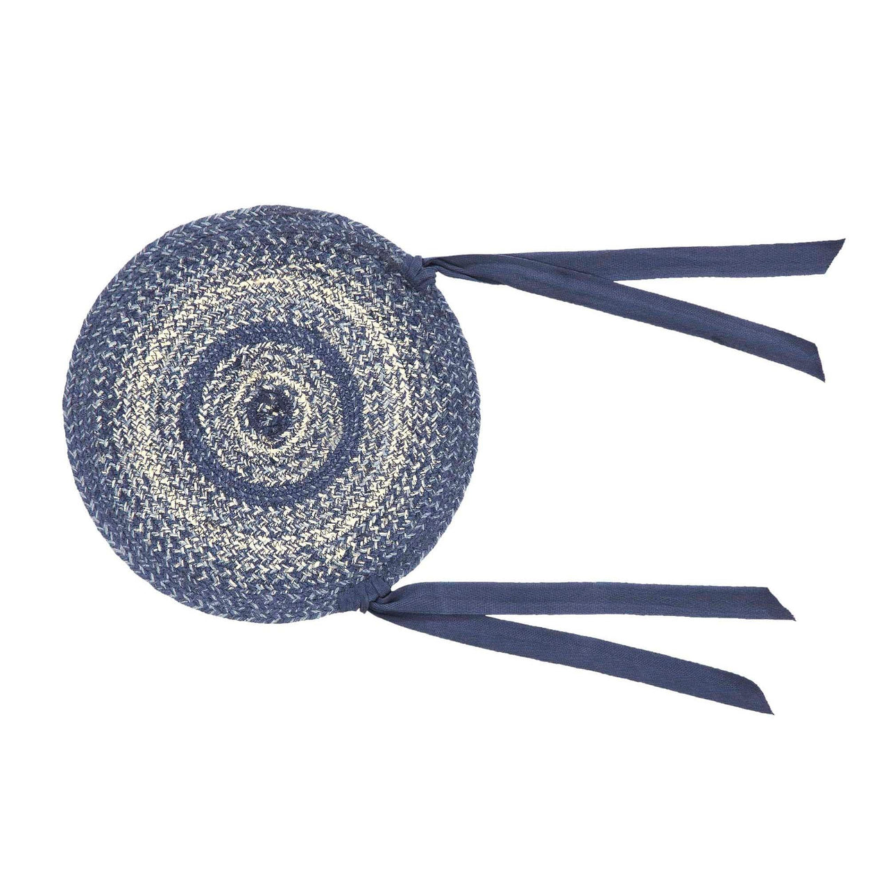 Great Falls Blue Jute Braided Chair Pad VHC Brands - The Fox Decor