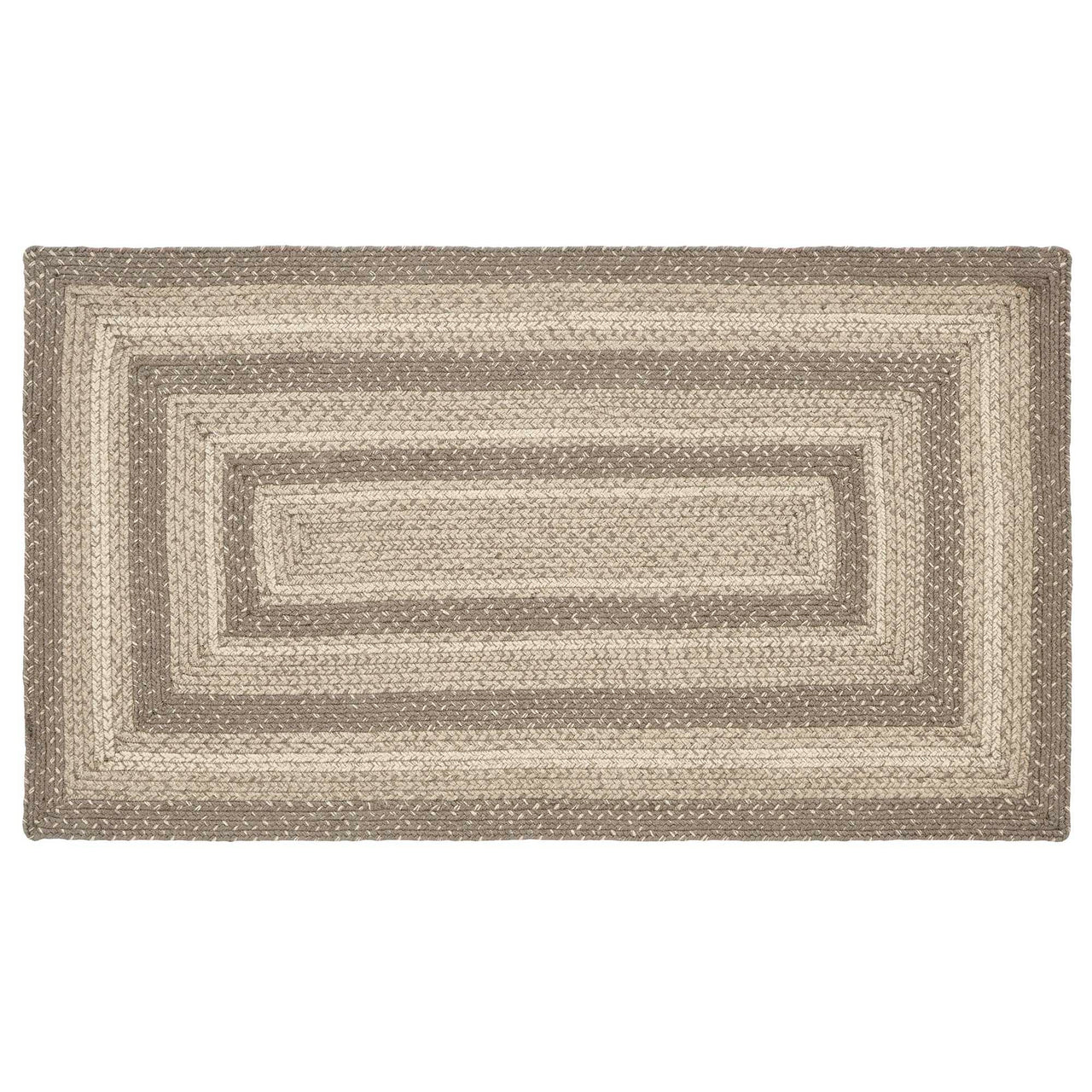 Cobblestone Jute Braided Rug Rect with Rug Pad 27"x48" VHC Brands - The Fox Decor