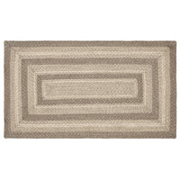 Cobblestone Jute Braided Rug Rect with Rug Pad 27