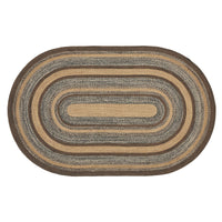 Espresso Jute Braided Rug Oval with Rug Pad 5'x8' VHC Brands - The Fox Decor