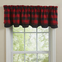 Buffalo Check Valance - Lined Layered Park Designs - The Fox Decor