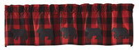 Buffalo Check Bear Applique Lined Valance Park Designs - The Fox Decor