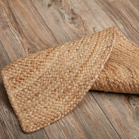 Natural Jute Braided Rug Half Circle 16.5