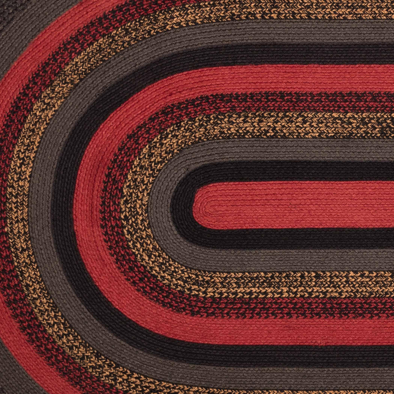 Cumberland Jute Braided Rug Oval 5'x8' with Rug Pad VHC Brands - The Fox Decor