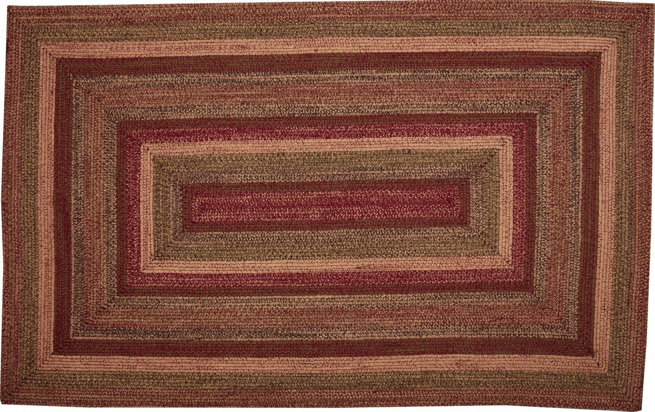 Cider Mill Jute Braided Rug Rect 5'x8' with Rug Pad VHC Brands - The Fox Decor