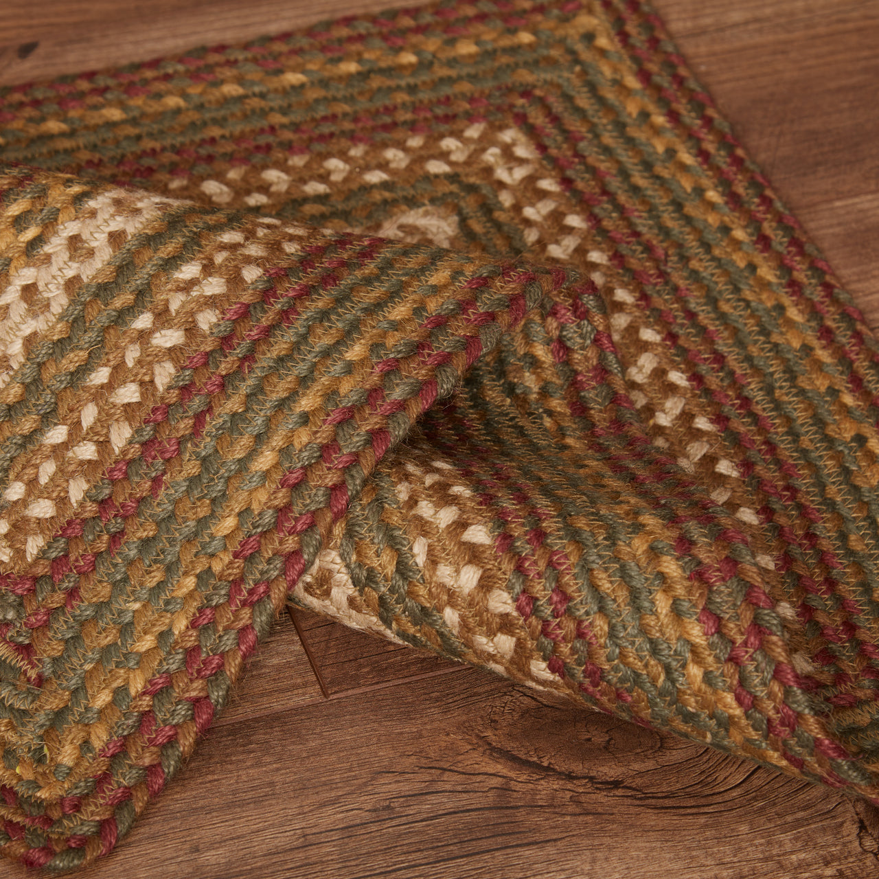 Tea Cabin Jute Braided Rug Rect 20"x30"with Rug Pad VHC Brands