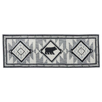Tribal Hooked Rug Runner 2X6 Black, Gray Park Designs - The Fox Decor