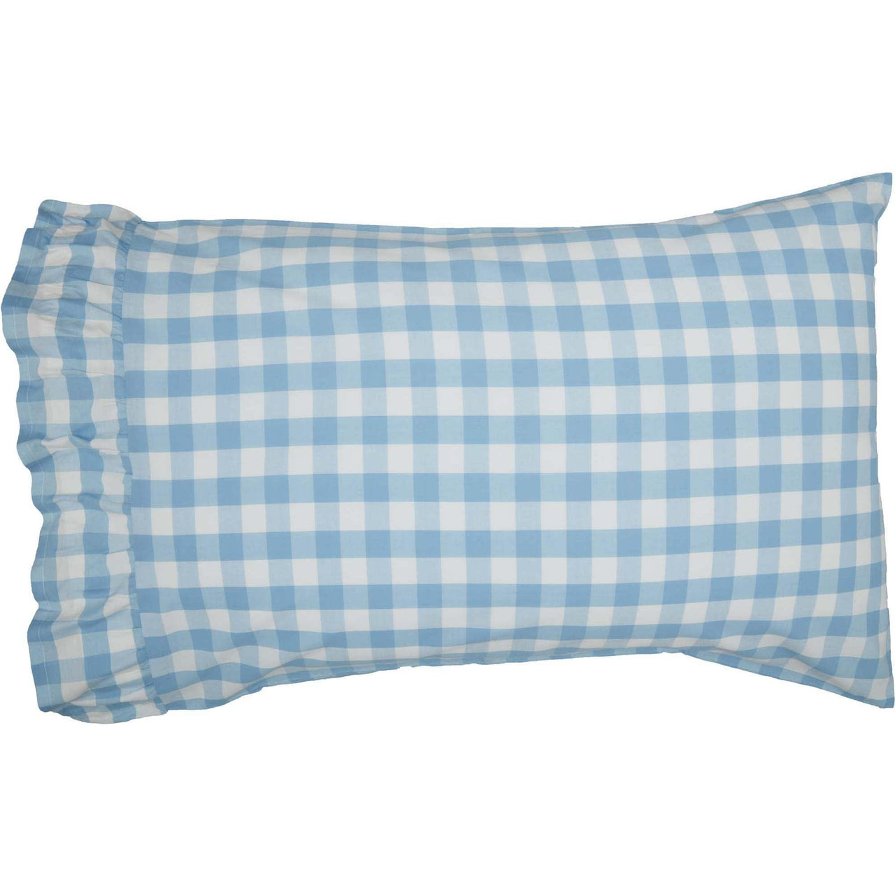 Annie Buffalo Blue Check Standard Pillow Case Set of 2 21x30+4 VHC Brands - The Fox Decor