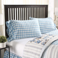 Annie Buffalo Blue Check Standard Pillow Case Set of 2 21x30+4 VHC Brands - The Fox Decor