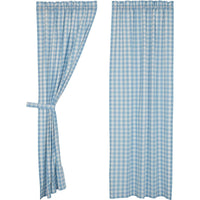Annie Buffalo Blue Check Panel Set of 2 84x40 VHC Brands - The Fox Decor