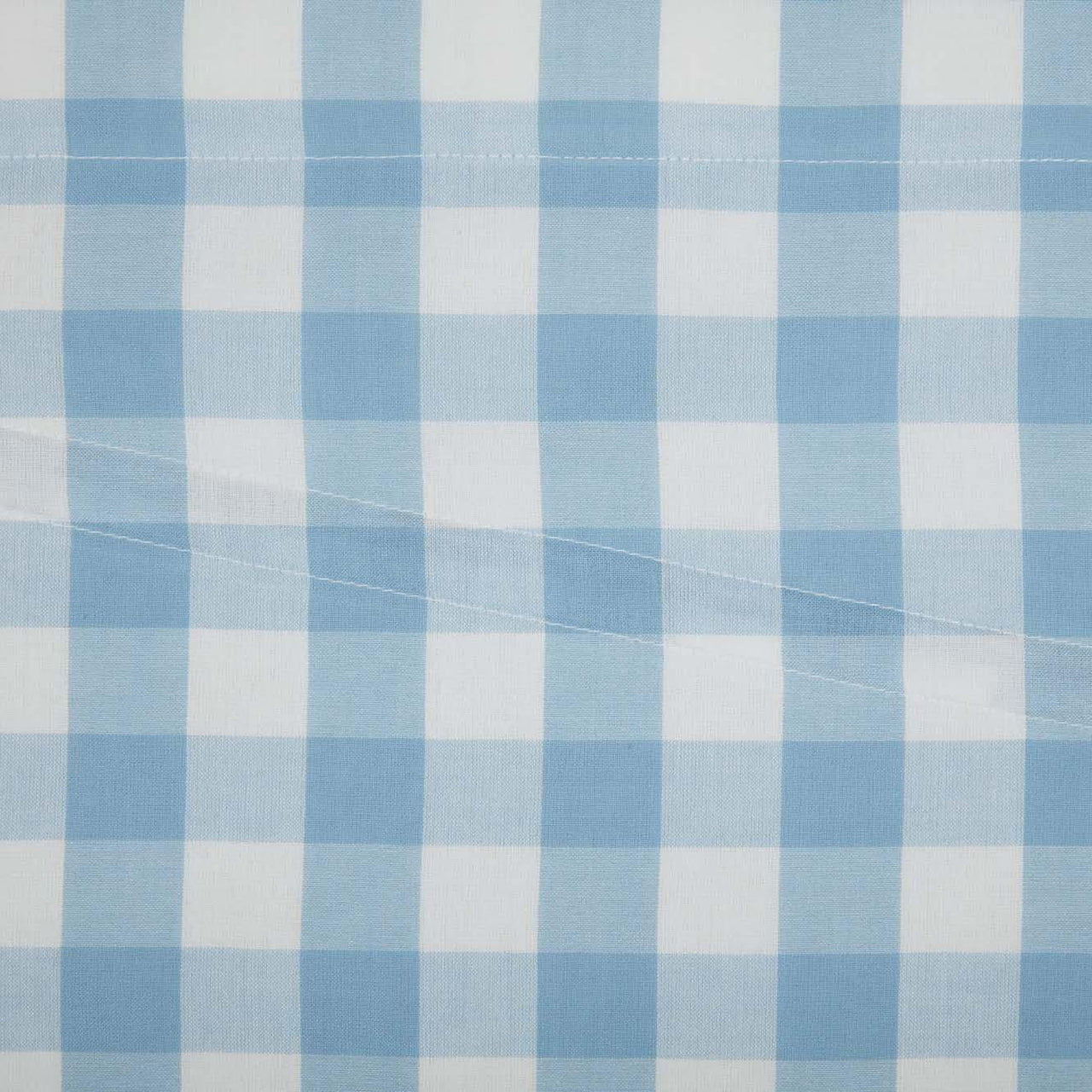 Annie Buffalo Blue Check Prairie Swag Set of 2 36x36x18 VHC Brands - The Fox Decor