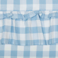 Annie Buffalo Blue Check Ruffled Prairie Swag Set of 2 36x36x18 VHC Brands - The Fox Decor