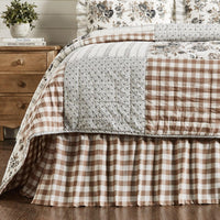 Annie Buffalo Portabella Check Queen Bed Skirt 60x80x16 VHC Brands - The Fox Decor