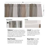 Ashmont Patchwork Valance 19x60 VHC Brands - The Fox Decor