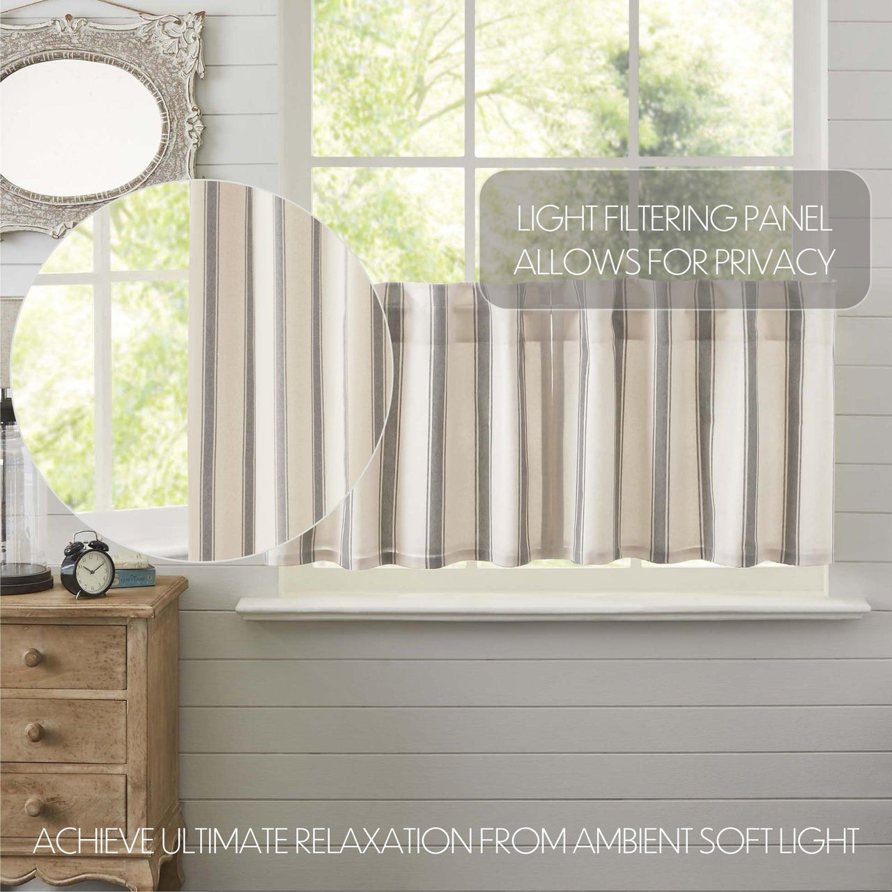 Grace Grain Sack Stripe Tier Set of 2 L24xW36 VHC Brands - The Fox Decor