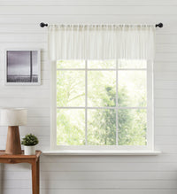 Tobacco Cloth Antique White Patchwork Valance 16x90 VHC Brands - The Fox Decor