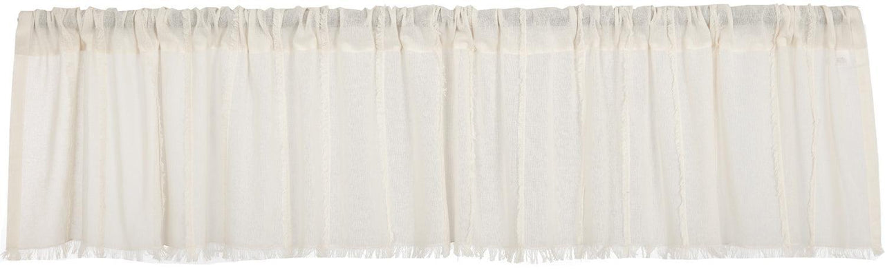 Tobacco Cloth Antique White Patchwork Valance 16x90 VHC Brands - The Fox Decor
