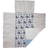 Annie Blue Floral Ruffled Twin Coverlet 76x39+27 VHC Brands - The Fox Decor