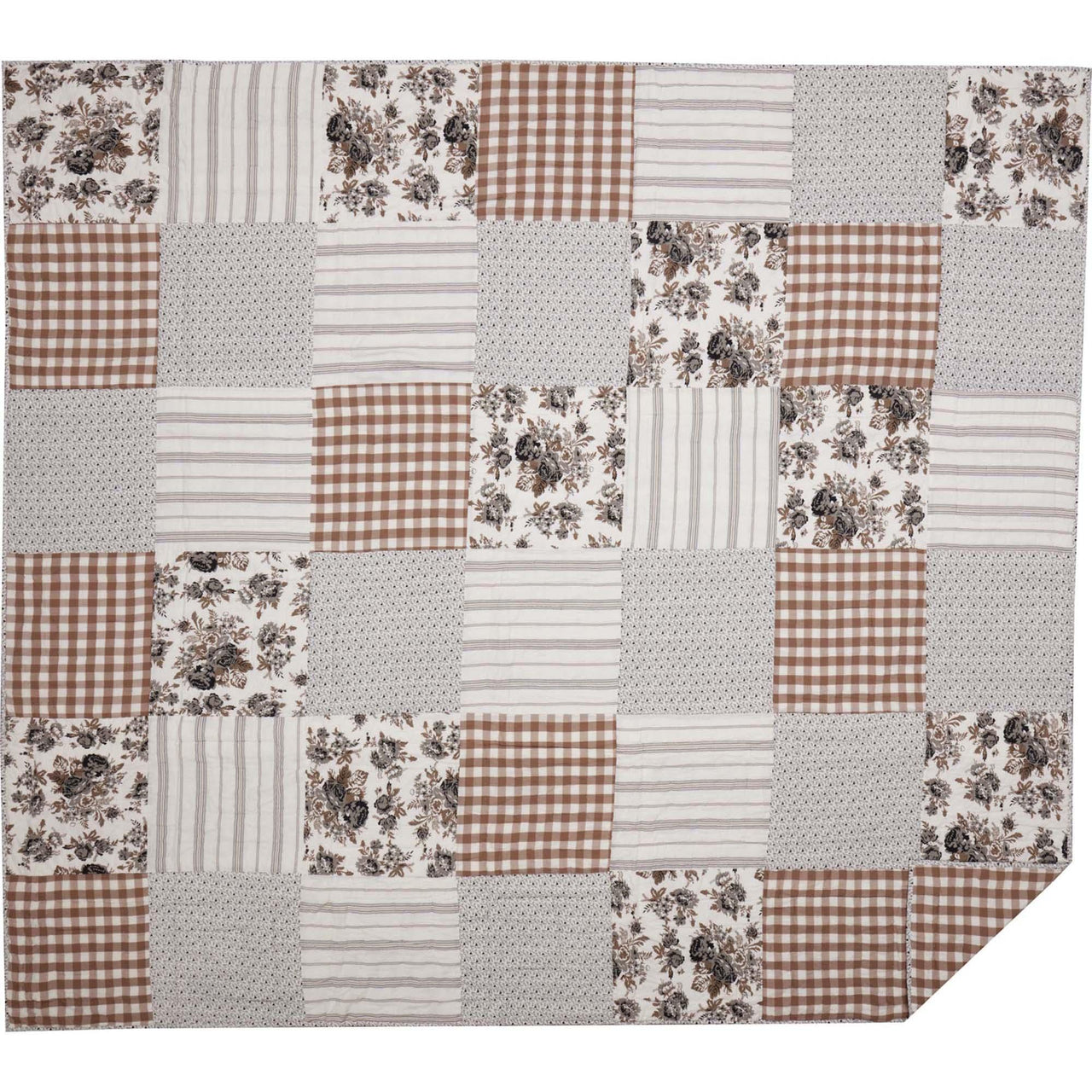 Annie Portabella Floral Patch King Quilt 105Wx95L VHC Brands - The Fox Decor