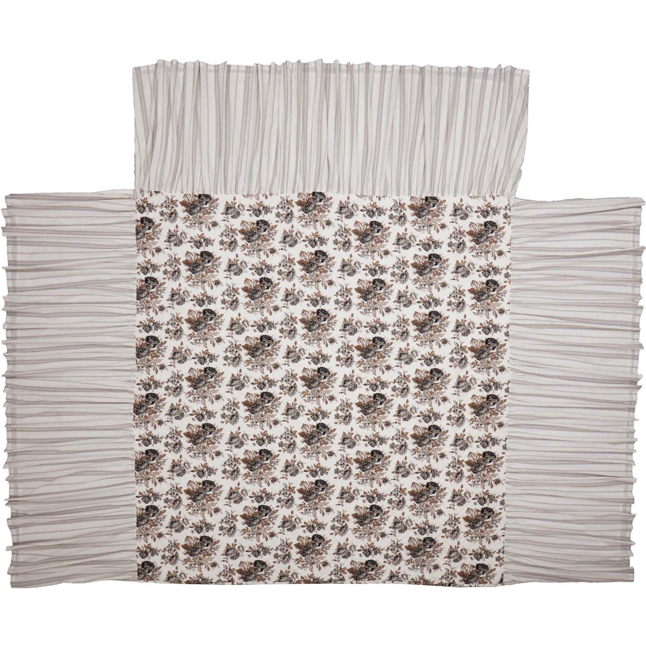 Annie Portabella Floral Ruffled King Coverlet 80x76+27 VHC Brands - The Fox Decor