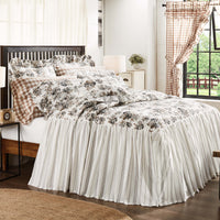 Thumbnail for Annie Portabella Floral Ruffled Twin Coverlet 76x39+27 VHC Brands