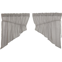 Burlap Dove Grey Prairie Swag Set of 2 36x36x18 VHC Brands - The Fox Decor
