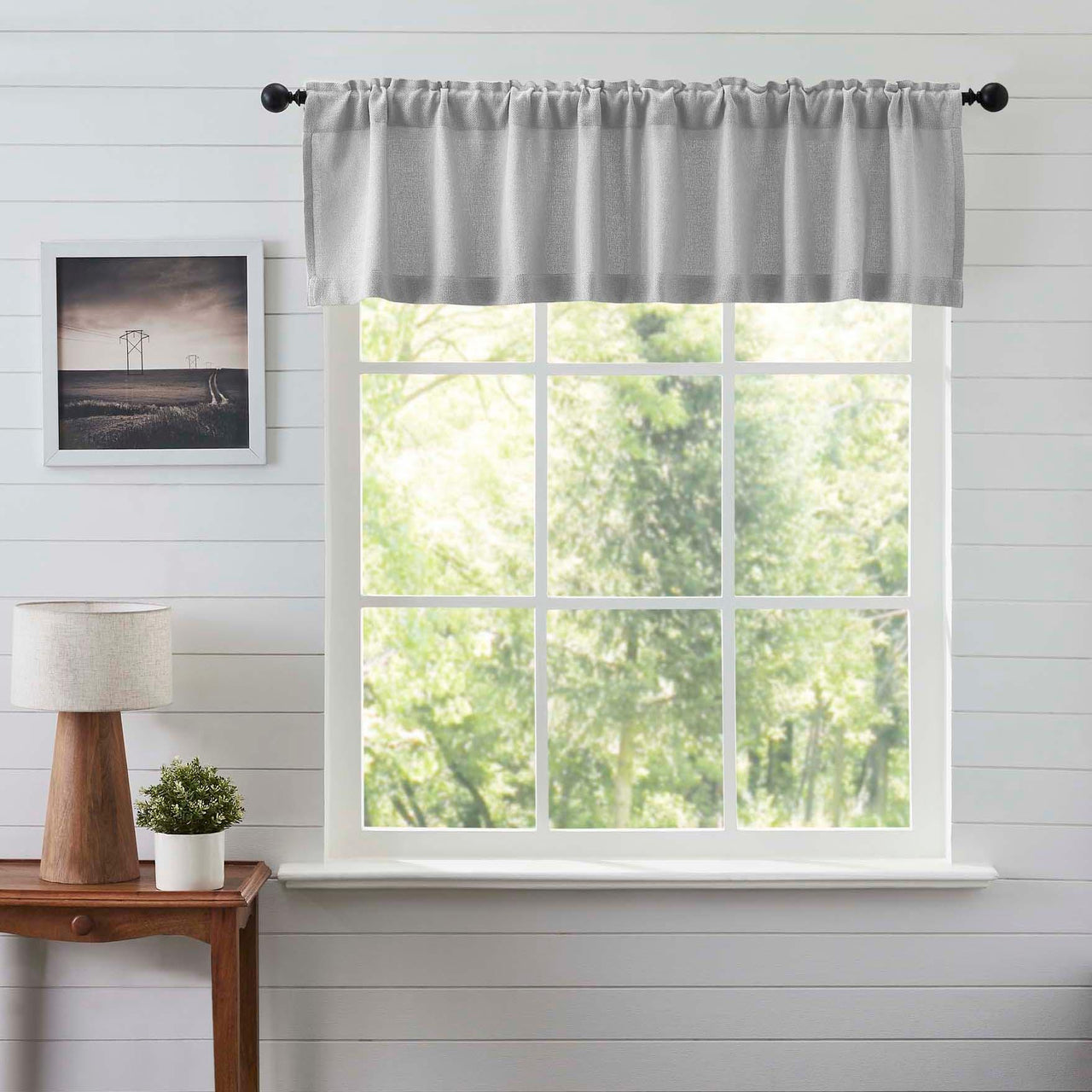 Burlap Dove Grey Valance 16x72 VHC Brands - The Fox Decor