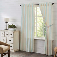 Grain Sack Aqua Panel Set of 2 84x40 VHC Brands - The Fox Decor