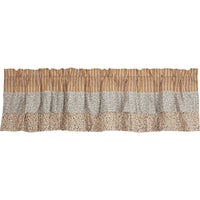 Kaila Ticking Gold Ruffled Valance 16x72 VHC Brands - The Fox Decor