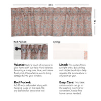 Kaila Floral Valance 16x60 VHC Brands - The Fox Decor