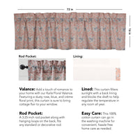 Kaila Floral Valance 16x72 VHC Brands - The Fox Decor