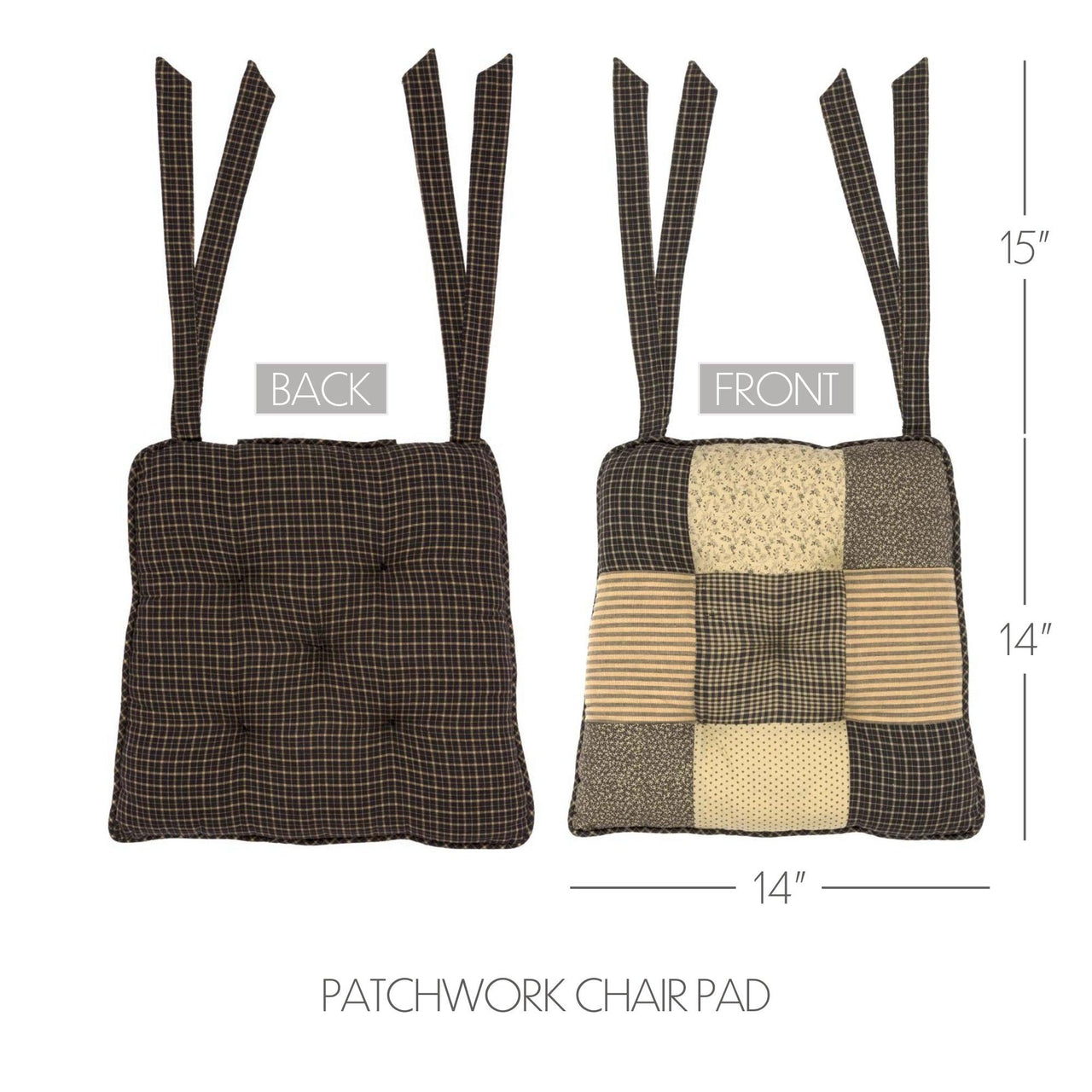 Kettle Grove Country Chair Pad Patchwork - The Fox Decor