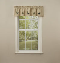 Moose Forest Lined Embroidered Valance Park Designs - The Fox Decor