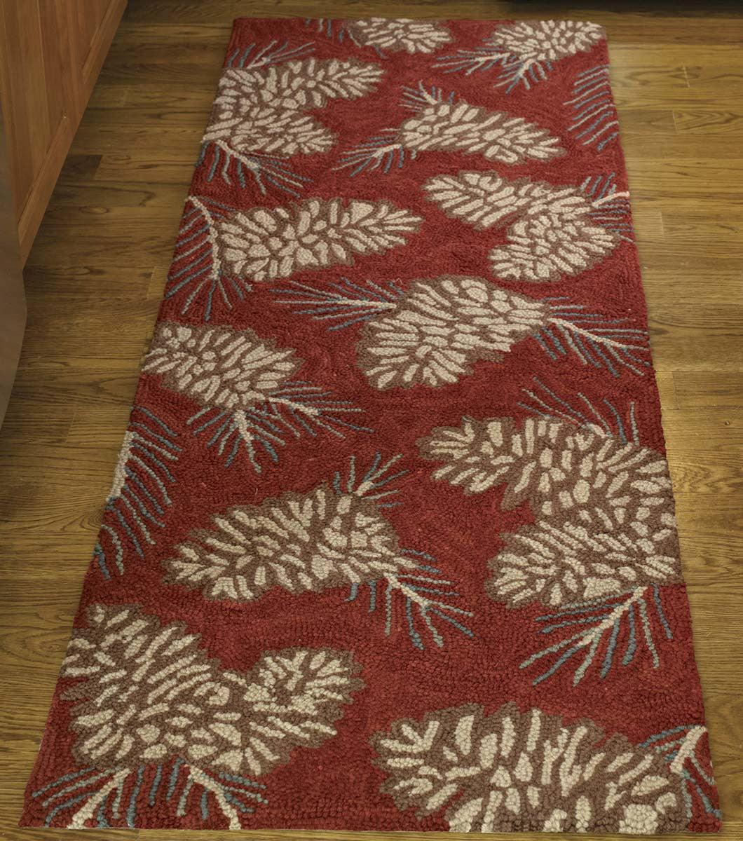 Pinecone Hooked Rug Runner - 2'X 6' Park Designs - The Fox Decor