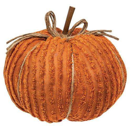 8" Orange Chenille Pumpkin - The Fox Decor