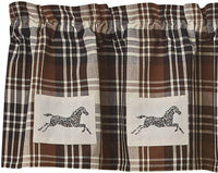 Derby Horse Patch Lined Valance Set of 2 Park Designs - The Fox Decor